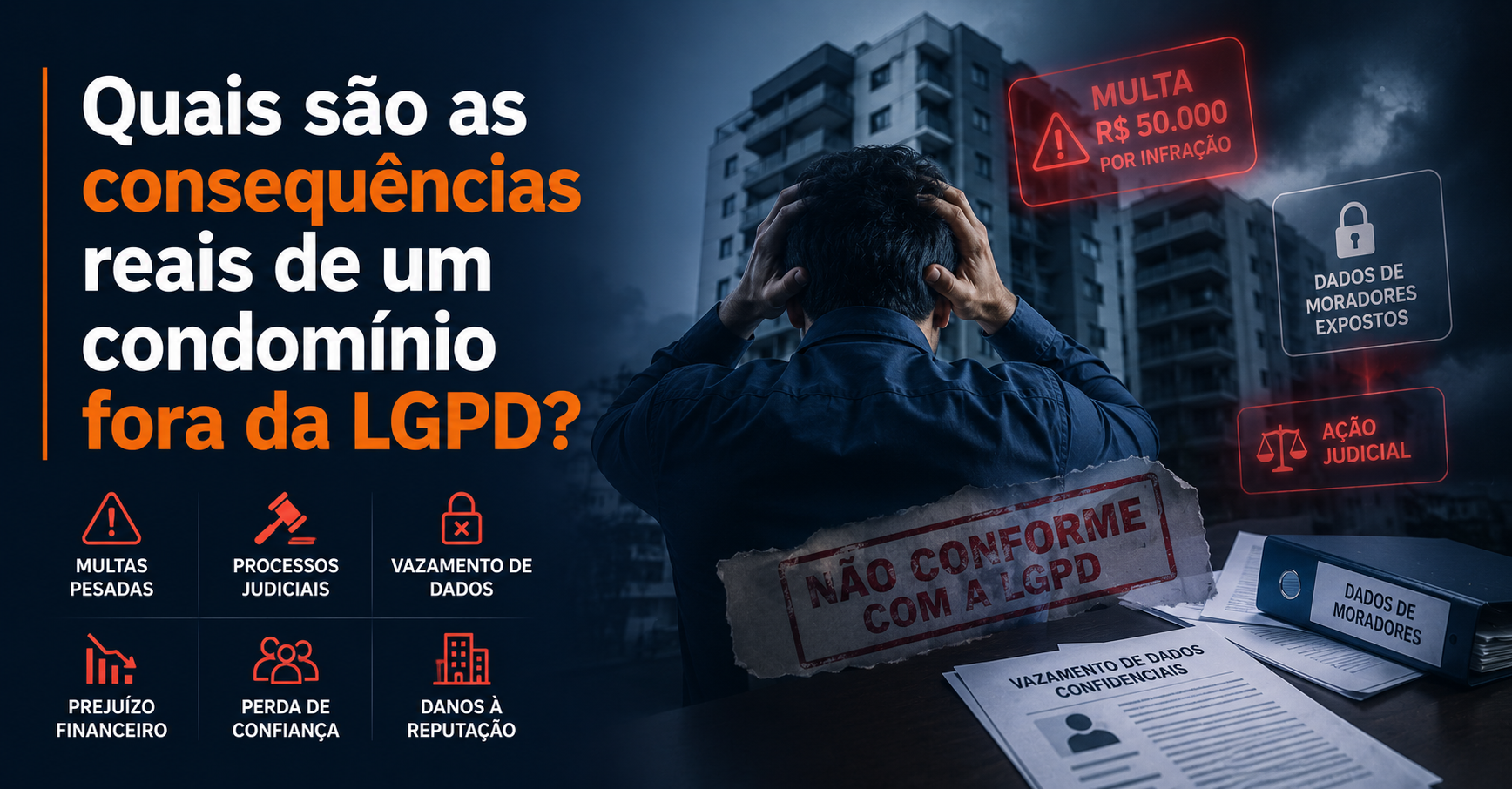 Consequências de um condomínio fora da LGPD
